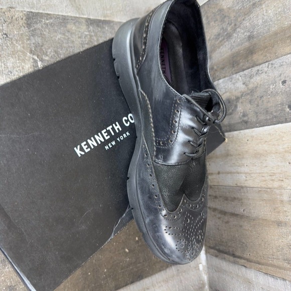Kenneth Cole Mens Trent Black Wingtip‎ Dress Shoes Size 11 main image 6